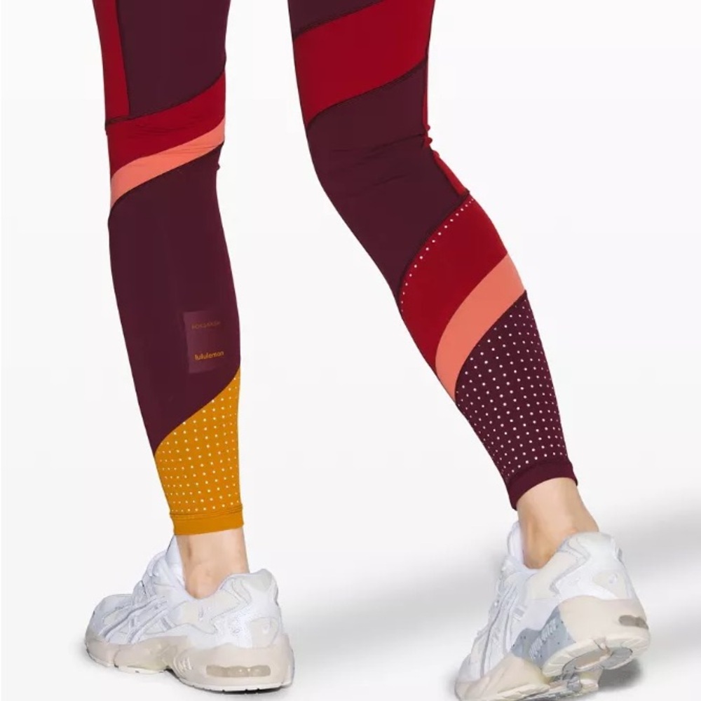 lululemon x Roksanda break New Ground Tight 28" size M 8 maroon red